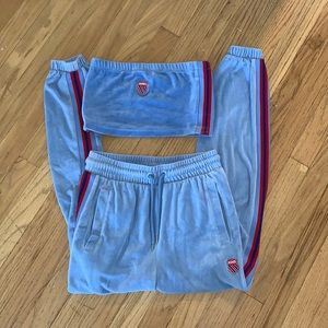K-Swiss suade sweats set
